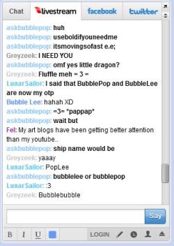 askbubblelee:  Hahahaha XD I was chilling at (bubblepopmod) askbubblepop’s