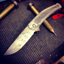 ansoknives:  Working on a new proto type flipper. #ansoknives