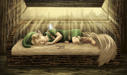 latanieredecyberwolf:  Young Link Dreaming by Zalogero