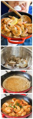 sweetlillyba:  Garlic Butter Shrimp - An amazing flavor combination