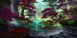quarkmaster: Elder Scrolls Online: Altmer village by jandrew