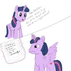 Just my thoughts on the reasoning that alicorn Twilight suddenly