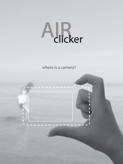 AirClicker - A Bluetooth enabled camera lens and a motion-sensor