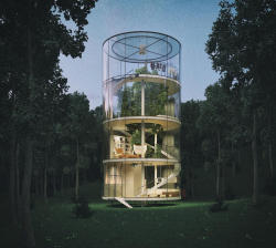 sixpenceee:  The Grown-Up Tree House of Your DreamsA livable,