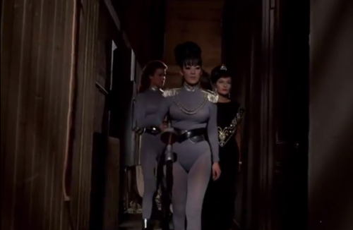 oldshowbiz: Tura Satana appears as “Rabbit” (Leader of Toulouse’s Elite Guard) in a 1967 episode of ‘The Girl From U.N.C.L.E.’..