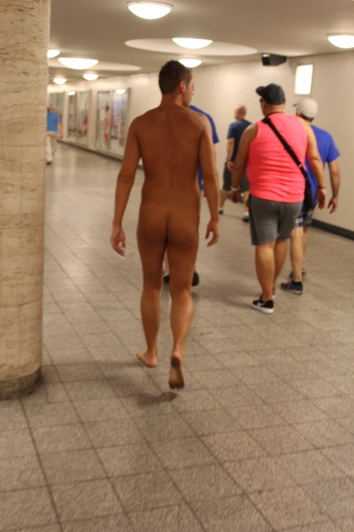 Superman in his ideal uniform Â in the Subway .