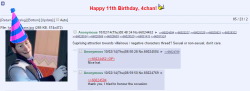 Hans celebrates 4chan’s 11th birthday and gets a free party