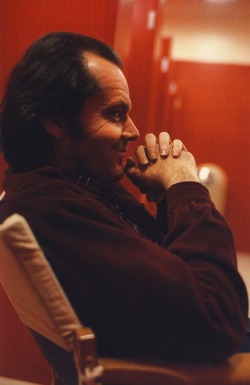 colecciones:  Jack Nicholson on the set of The Shining, 1980.