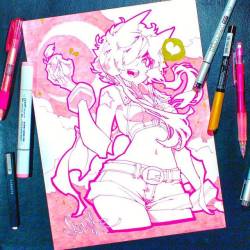 barachan:  backlogged pink commission from otakon – does this