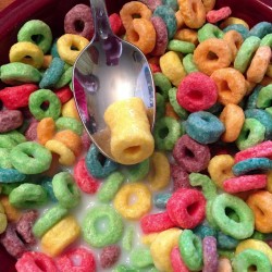 unbeknownstlove:  Huge fruit loop. 😜😝 #cereal #food