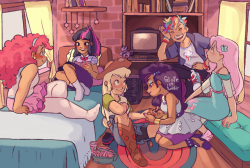 feliville: pony ladies hanging out together !! twitter | patreon