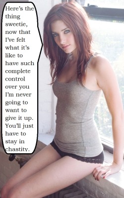 chastity-pet:  Heard this before  Promise?
