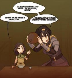 iamthedukeofurl:  Toph as a mother would be somewhat terrifying.