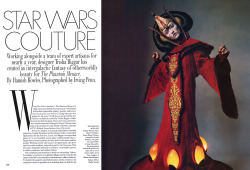 christopherbarnard:  Phantom Menace costumes in Vogue. Audrey