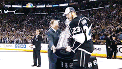 official-nhl:  HERE IT IS. THE RAISING OF THE CUP. DUSTIN BROWN