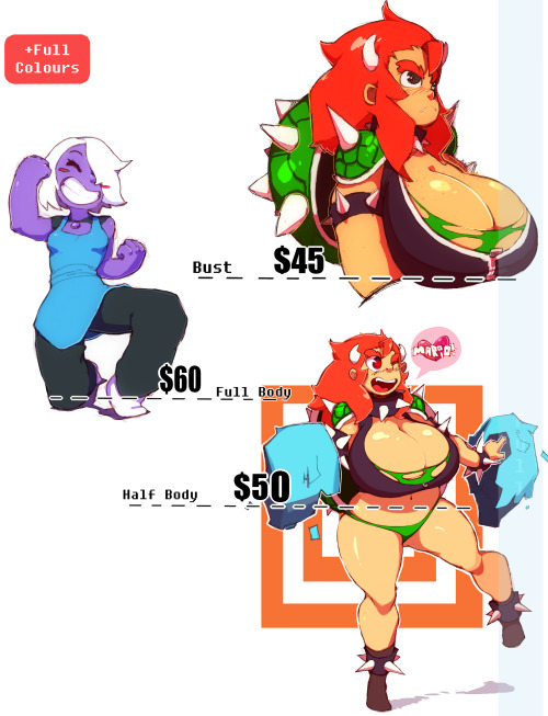 maiz-ken:  maiz-ken:  Commission still open! Soooo i finished up all the commissions i had about a week or so ago and instead of holding off on taking anymore while i’m in school i’ve decided to just leave em open, so if anyone is interested in gettin
