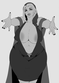 jujunaught:  GOTHMOM WIPwhat’s better than big tid goth gf? add