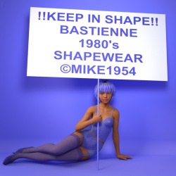 BASTIENNE is a traditional 1980’s shapewear set containing