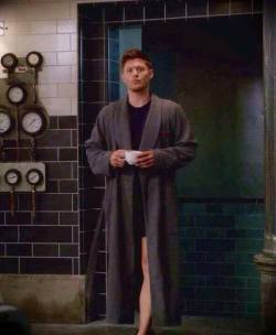 nishaskumar:  DEAN ENCOUNTERS CASTIEL AT THE BUNKER ONE MORNING.AND