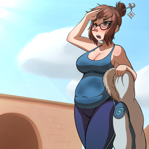 Mei AcclimatesIt’s just a bit too hot for a winter coat out there, that’s for sure.Hi-res version over on Patreon!Links: - Patreon - Ekaâ€™s Portal - SFW Art