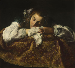 marcuscrassus:  Domenico Fetti - Sleeping Girl  (c.1620) 