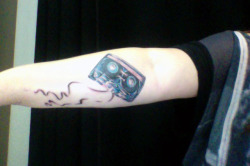 fuckyeahtattoos:  My new cassette tape tattoo done at Wild Ones