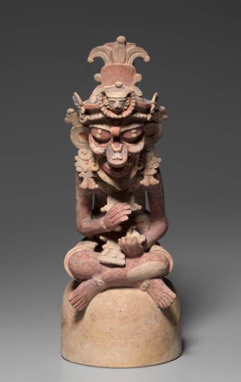 blondebrainpower:  Monkey scribe figurine from Peten, Guatemala.