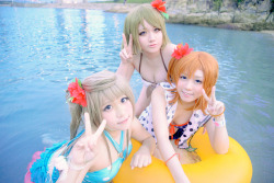 cosplay-soul:  Kotori Minami, Rin Hoshizora, Honoka Kousaka |