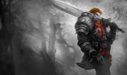 Monochromatic Splash Art: Rugged Garen by AODRG 