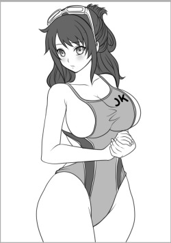 jadenkaiba:  Sketch Time with Tashigi Bikini (Ver. BB Protrait