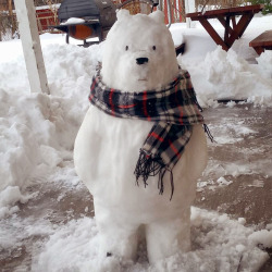 cartoonnetwork:  Ice Bear is loving this weather. Photo by https://www.instagram.com/tab.bes/