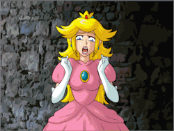 The mushroom has a very different effect on Princess Peach…