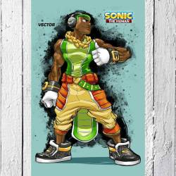 marcusthevisual:  Vector from my concept “Sonic the Human”.