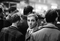 wehadfacesthen:Charles Aznavour, Paris, 1956, photo by Frank