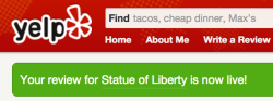 objectdreams:  1-star yelp review of the Statue of Liberty written