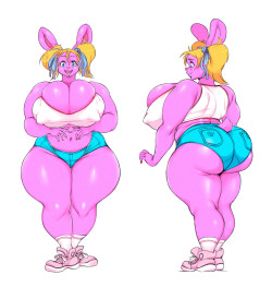 ffuffle:  Pink redesigned yet again. She gets smaller each time.