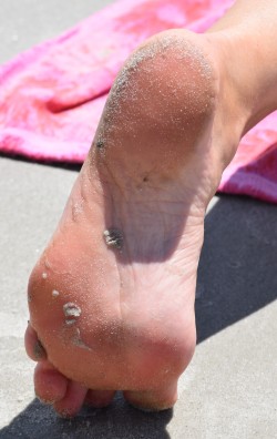 Nothing sexier than little sand on a sexy foot