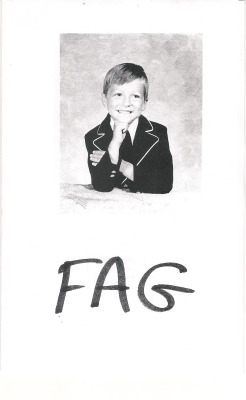 dgchristie:  Images from “FAG,” my first zine, 2013. I had