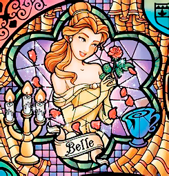 mickeyandcompany:  Disney Princess stained art 