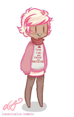 lunaticalis: i’m bored and drew roxy in ur christmas sweater