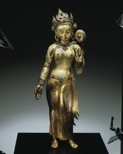 iseo58:  Sitatara. Nepal, 14th century. Painted and gilded copper,
