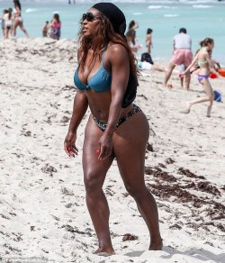 meetthemark:  youngblackandvegan:  dickprintbandit:  bl4ck—jesus:  clarknokent:  ghno1bloggamedia:  Tennis Star, Serena Williams  That body!  Her booty though. I love her body except her arms buts she’s hot tho   how interesting for a person to think