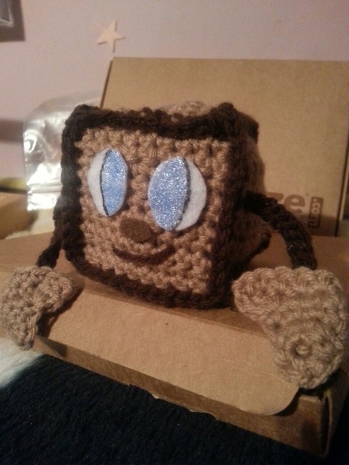 spacecaseycreations:  markiplier ‘s faithful companion, Tiny Box Tim! This little guy was today’s project. I’m really happy with how he came out, just a few minor adjustments to the pattern and he’ll be perfect! Check out the animation he’s