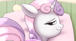 galacticham:  Got a new pic featuring Sweetie Belle!Full pic