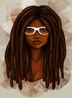 fyblackwomenart:  White Glasses by KiraTheArtist