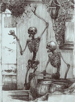 scribe4haxan:  Drunk Skeletons, 2012 ~ by AC44, aka Vlad Gradobyk