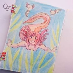 coffeedessert:  Axolotl mermaid 