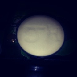 My initials in a Guinness. Sweeeeeeet. #Guinness #publife #somuchalcohol