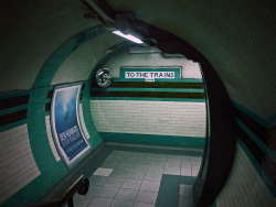 scavengedluxury:  To the trains. London Underground, Aug 2012.