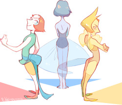 puddingdrop:  warmups with my favorite pearl lovelies  